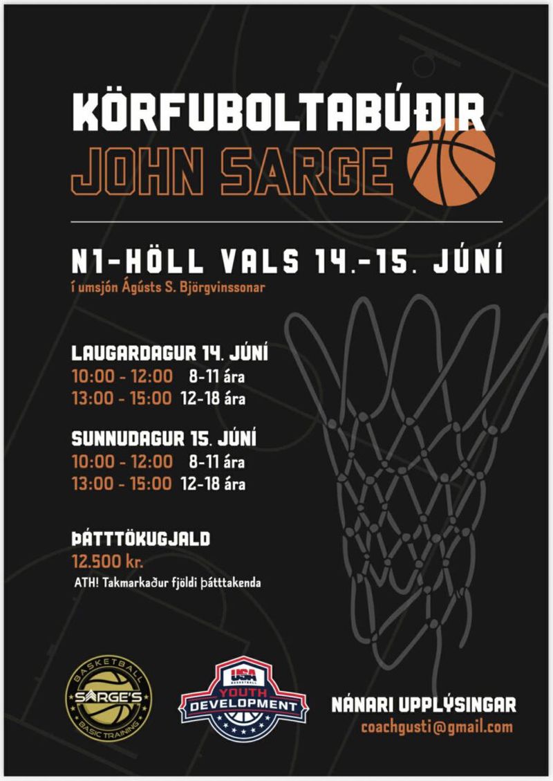 Sarge Basketball Basic Training Æfingabúðir 14.-15. júní preview image