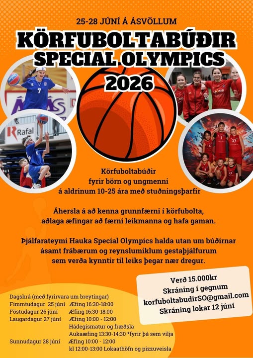 Körfuboltabúðir Special Olympics 2026