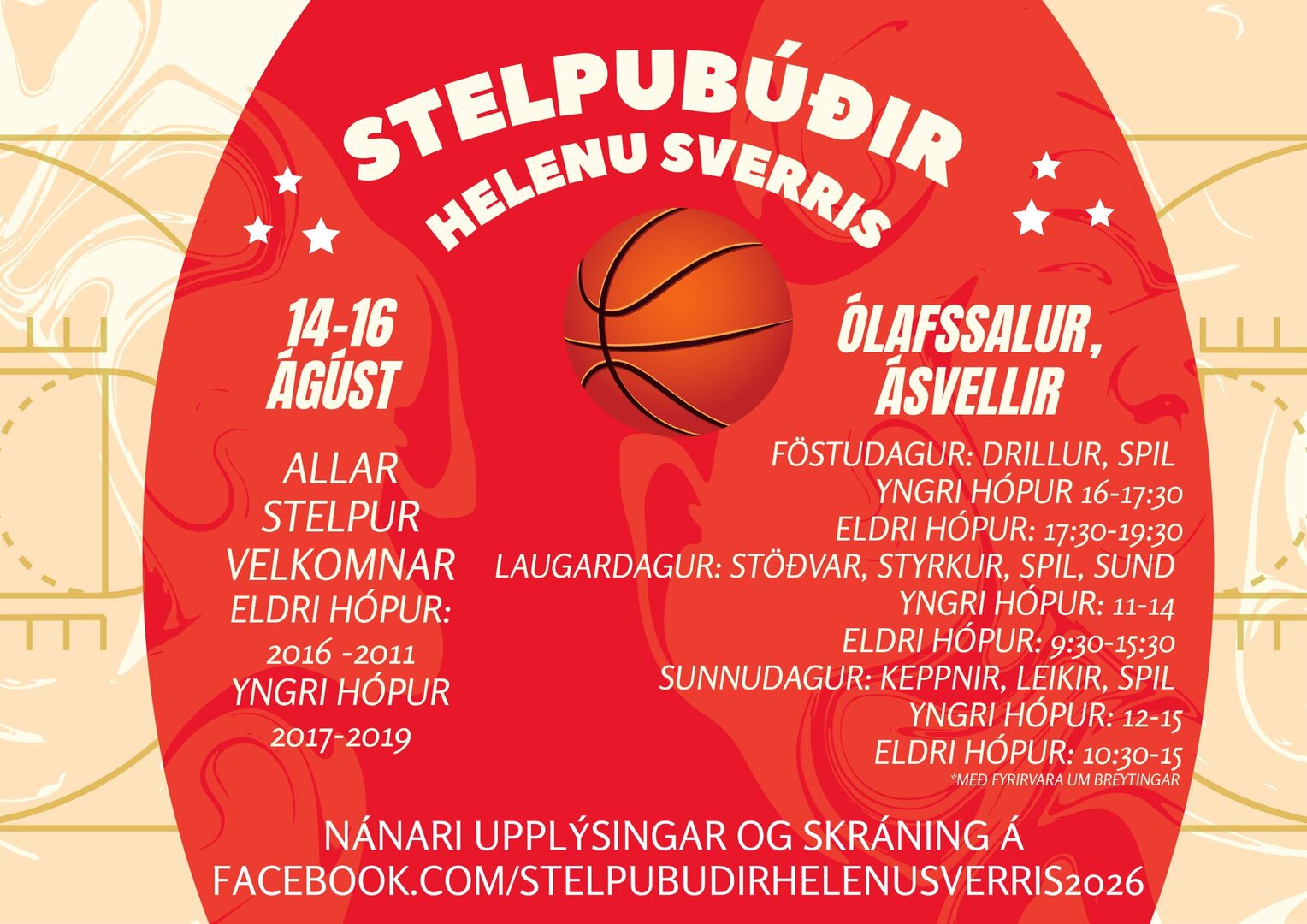 Stelpubúðir Helenu Sverris 2026