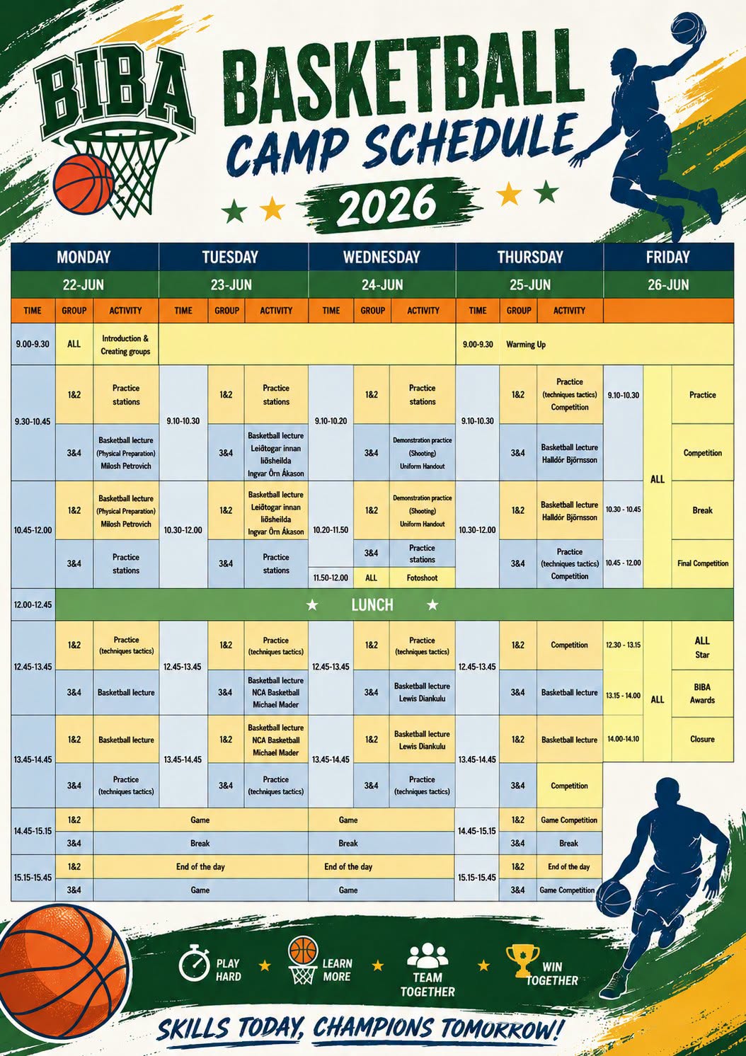 BIBA dagskrá sumarskóla 2026