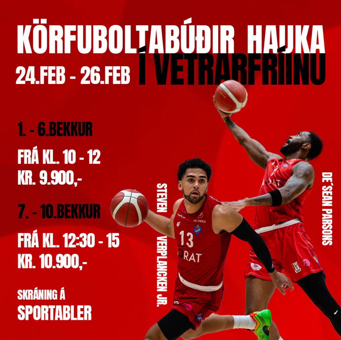 Körfuboltabúðir Hauka - Vetrarfrí 24.–26. feb