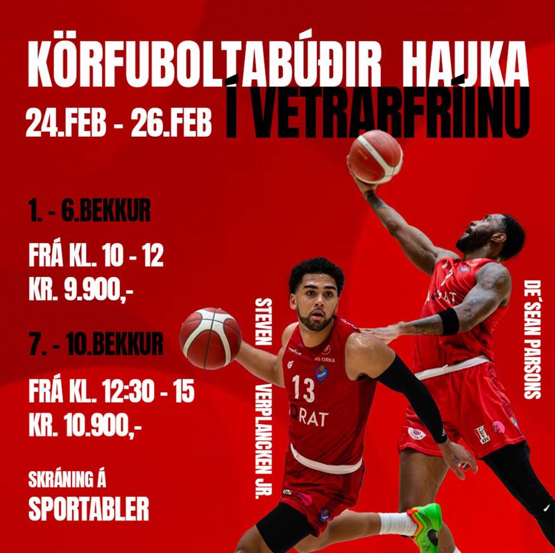 Körfuboltabúðir Hauka - Vetrarfrí 24.–26. feb preview image