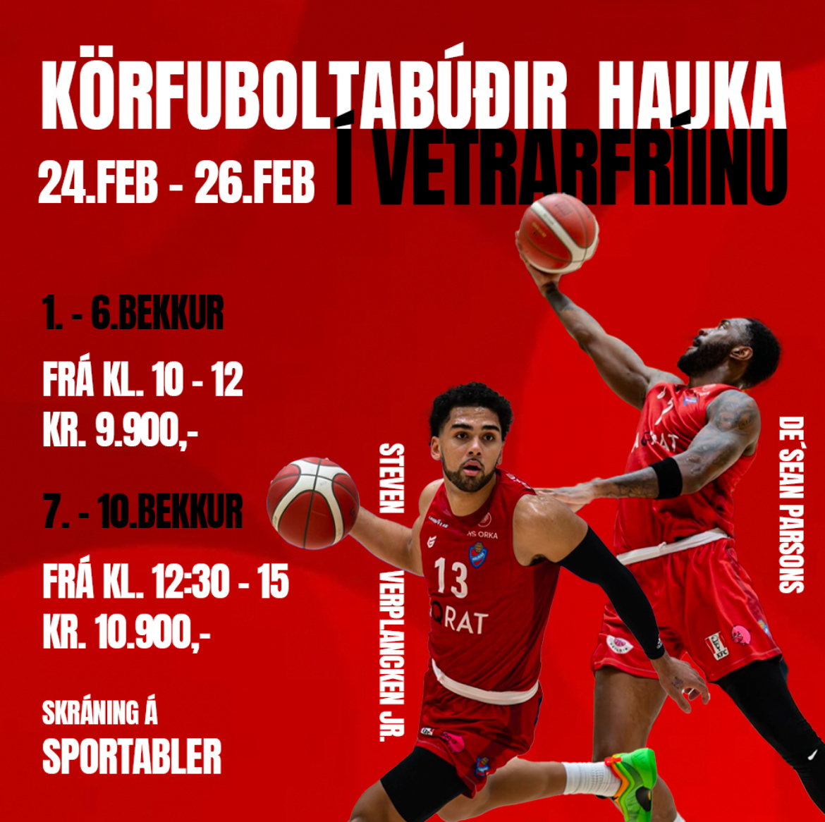 Körfuboltabúðir Hauka - Vetrarfrí 24.–26. feb preview image